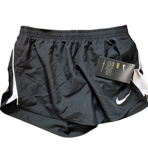 Nike NWT Kids Black Shorts with White Logo